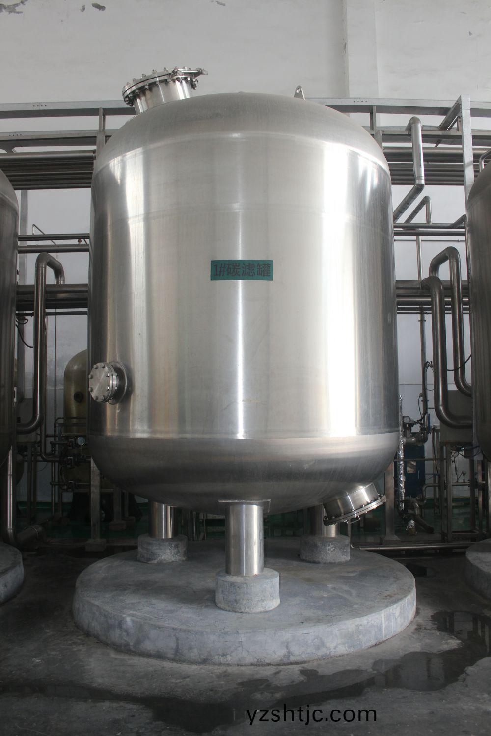 廣州某某啤酒100噸過(guo)濾輭化水工程
